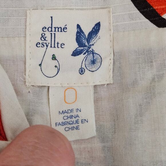 Anthropologie Summer Dress Lobster Print Edme & Esyllte Sleeveless | Women's 0 - Picture 7 of 16